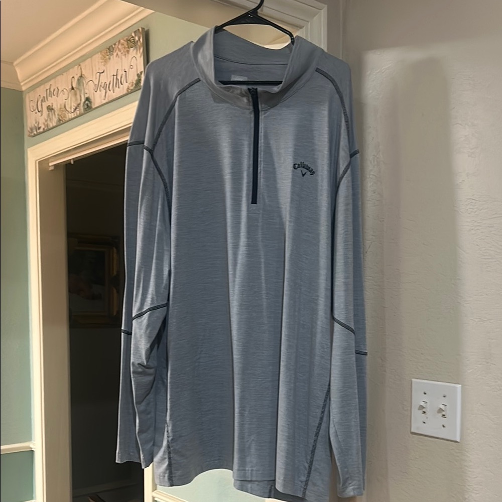 Callaway Steel Gray Quarter-Zip Top